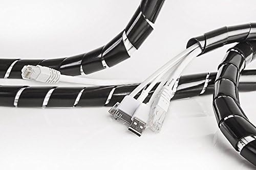 Спирална тръба Dotz за полагане на кабели с дължина от 6 фута и с диаметър 3/4 инча, черен (SCT500B-C)