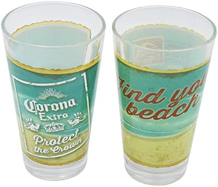 Комплект от две части на Corona 16 грама. Открий Своите Пинтовые Чаши за вино В Плажната опаковка
