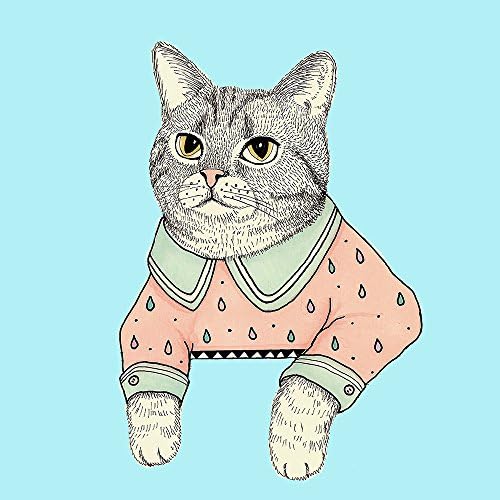 Легло за домашни любимци Sharp Shirter Cat Lady, Плюшено мек вълнен плат Отгоре, с цип и вложка (30 x 40)