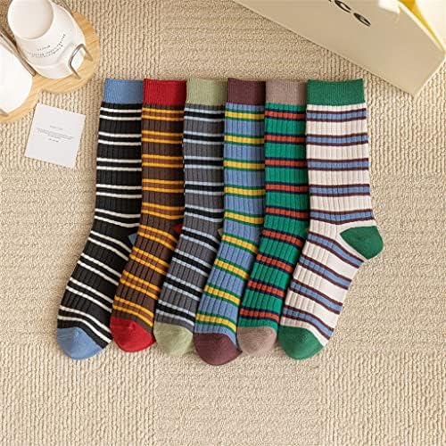 Дамски чорапи Унисекс в ивицата е със средна дължина, Пролетно-Есенни Памучни Чорапи, Универсален Летен Комфорт, Свободно време, Спорт