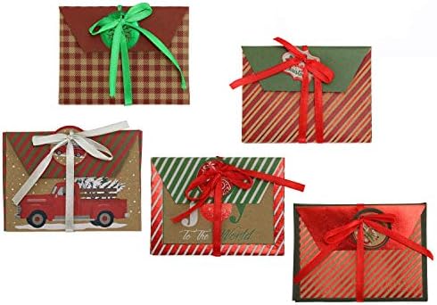 Оригинален подарък кутия за подарък карти от крафт-хартия с релефно фолио за коледните празници, определени от 9