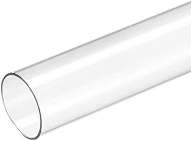 Пластмасова тръба MECCANIXITY от твърд поликарбонат Кръгла Прозрачна 1 (26 мм) ID 1,1 (28 мм) OD 17 (425 мм) Ударопрочная за осветление, модели, водопровод, опаковка от 5