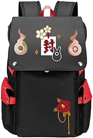 Раница Ханако Кун с позоваване на Обличане, Ученически чанти Аниме, Чанта за Книги, Раница за Лаптоп, Голяма Чанта за пътуване с USB зареждане (Един Размер, червен 4)