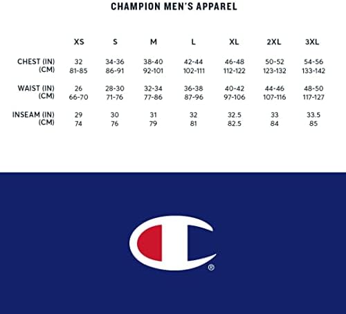 Мъжки панталони Champion, Спортни панталони-участък от Гъвкава тъкан, 27,5 инча
