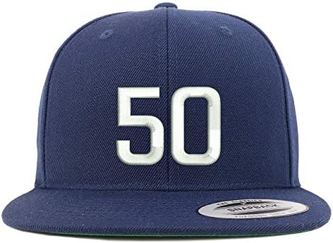 Магазин за модни облекла № 50 Бродирани бейзболна шапка възстановяване на предишното положение Flatbill с фиксирана подплата
