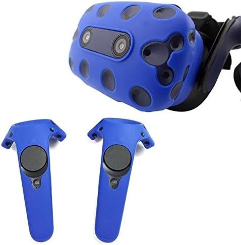 Не Мек Силиконов калъф за контролера със защита от изпотяване за HTC Vive Слушалки VR Очила Предпазна Каска Противоударная обвивка Игрови Аксесоари (Цвят: Червен за кон