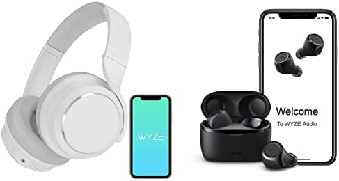 Слушалки WYZE Bluetooth 5.0, Слушалки Reddot Award и безжични слушалки в ушите 5.0 Bluetooth-слушалки със защита от изпотяване IPX5, шумопотискане на 30 db, 4 микрофон с гласово изолация
