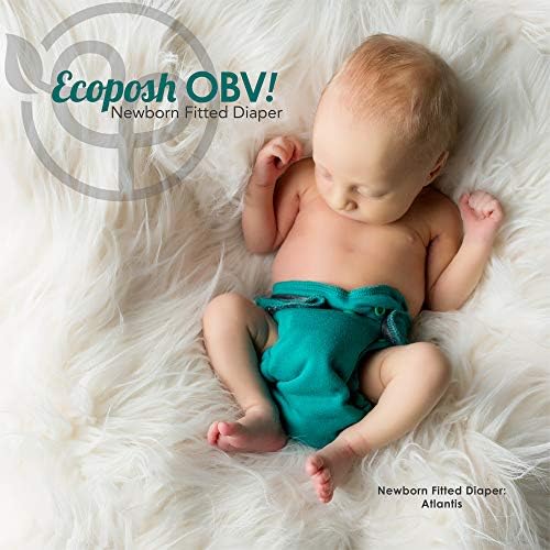 Текстилен пелена Kanga Care Ecoposh OBV за новородени All in One AIO, предназначени за интензивно овлажняване през нощта | Регулируем, Впитывающий, за многократна употреба, моющийся, от органичен бамбуково велур | Atlantis