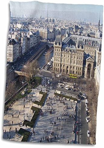 Триизмерен град Париж и река Сена, с Айфеловата кула във фонов режим - Кърпи (twl-239222-3)