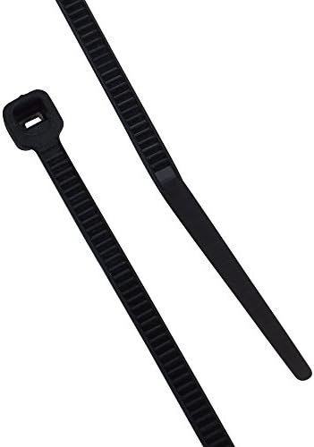 Комплект кабелни основи Ironton Multi-Pack - 100 бр., 4 инча дължина x 189 инча, 18 кг. Якост на опън, Черен