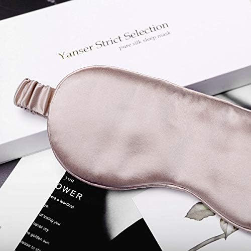 Коприна маска за сън от Yanser Luxury Черница Silk Eye Mask - Маска за очи - Сенки за очи - Превръзка за очи - против Стареене - Грижа за кожата - Ултра мека - Лека и удобна - Пътна чанта за опаковане на Подаръци
