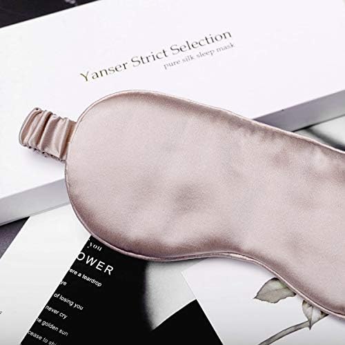 Коприна маска за сън от Yanser Luxury Черница Silk Eye Mask - Маска за очи - Сенки за очи - Превръзка за очи - против Стареене - Грижа за кожата - Ултра мека - Лека и удобна - Пътна чан