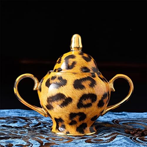 DNATS 15 Бр. Изискан Етикети Gold Line Tea Time Керамични Кафе Чай с Леопардовым Принтом за Хотел