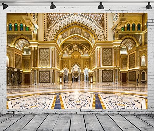 Плат BELECO 20x10ft Разкошен Златен Дворец Фон за Снимки на Кралския Дворец Зала, Бална Зала на Националния Дворец на Президентския дворец в Абу Даби Фон Децата на Възрас?