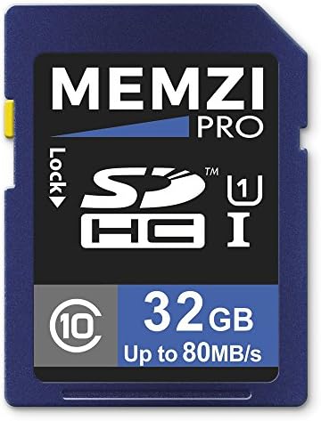 MEMZI PRO 32 GB, Клас 10 80 Mb/s. SDHC Карта за цифров фотоапарат Nikon Coolpix A1000, P1000, B700, B600, B500, стилен компактен дизайн, w300, W150, W100, L110, L105, L22, L21
