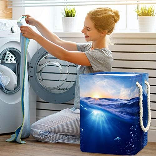 Кошница за дрехи Unicey Water Landscape Large Storage Bin Сгъваема Кошница за дрехи, за Бебешки Кошници и Детски стаи