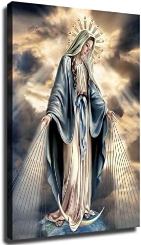 Плакат с Изображение на Дева Мария, Божията Майка и Монтиране на Художествено изображение С Принтом Модерния Домашен интериор Спални Плакат (В рамка, 08 × 12 инча)