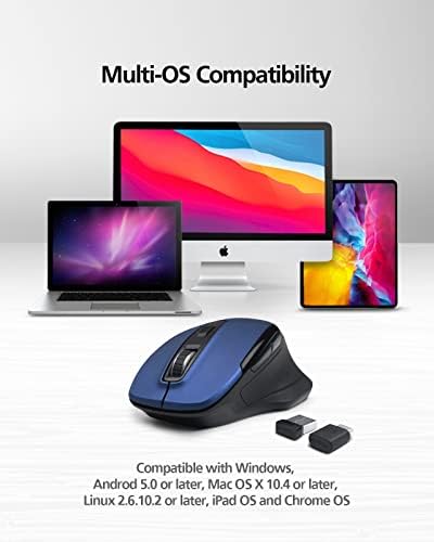 Безжична мишка Micropack USB-C и USB-A с превключване в два режима за Windows и macOS, Многофункционално USB-мишка Type-C Ергономична с матово покритие за MacBook, лаптопи, персонални комп?