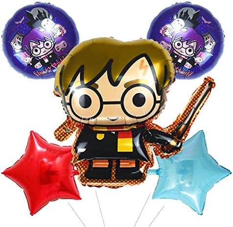 Аксесоари за магически партита - iftnotea 5 бр. комплект магически балони, украса за тематични партита Магьосник- магьосникът, мультяшные декорации от алуминиево фолио за детски подаръци за рожден ден