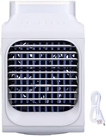 Охлаждащ вентилатор, преносим охладител на въздуха за зареждане чрез USB 350 мл с ночником за дома