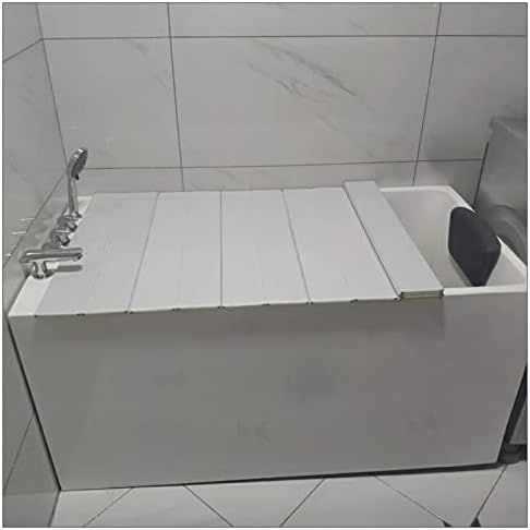 Сгъваем калъф за баня, Прахоустойчив Изолационен калъф от хартия, Многофункционална Тава за баня от PVC с дебелина 0,6 см, Аксесоари за баня, Адаптивни дължина (Цвят: б?