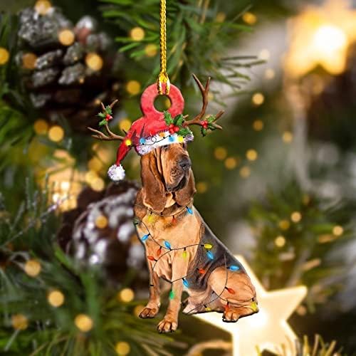 Облекло Австралийската Овчарка, Шапка Елен Ноел, Блещукаща Светлина, Коледна Украса Бор - Подарък за Любител на Кучета, на Собственика на Кучето - весела Коледа, Ное?