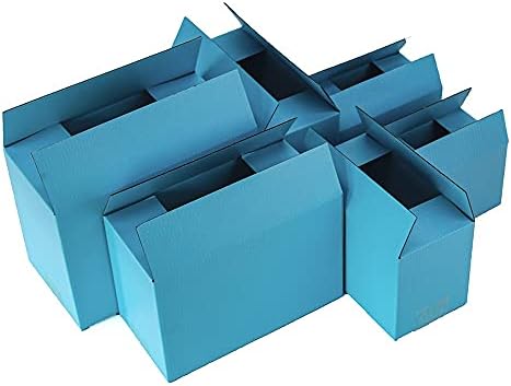 SHUKELE LPHZ914 5 бр./10 бр. Синя Опаковъчна кутия 3 слой Кутия за съхранение на гофрирана хартия Подаръчни Аксесоари Малка кутия с Подаръци (Размер на ваучър за подарък на пакет: 10 бр. размер луксозни кутии: 13x8x9