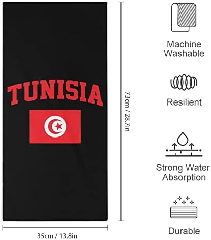 Кърпи за ръце от Микрофибър с Тунизийски Флага, Супер Впитывающее Кърпа, Бързосъхнеща Гъба