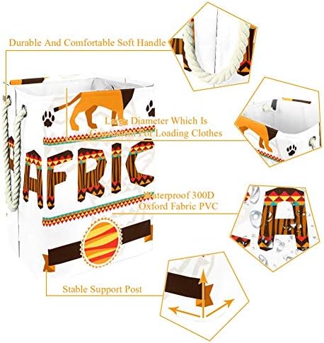 Unicey Африка Елемент Лъв Водоустойчив Сгъваем кош за Бельо Кофа за Детска Стая Детска Спалня