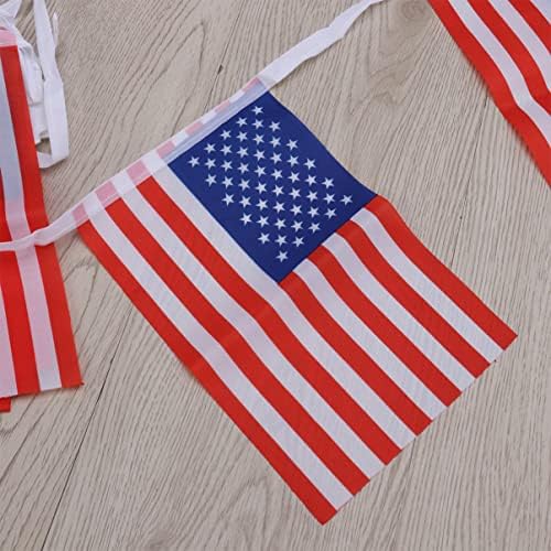 SOIMISS Външен Декор Открит Флаг 8 м Патриотичен Американски Флаг Банер С Принтом Звезди и ивици 30 Флаг на САЩ Банер за Дома, Градина, Супермаркет, Партита, Бар, Спортен Клуб, Бижута, Улични Знамена, Флаг на САЩ