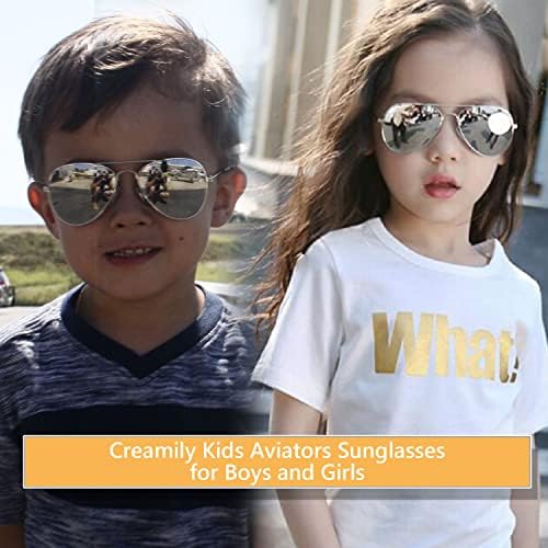 Сметана Детски Слънчеви Очила-Авиатори 2-9 Години с Защита от Uv Слънчеви Очила-Пилотите са за Малки Момичета И Момчета