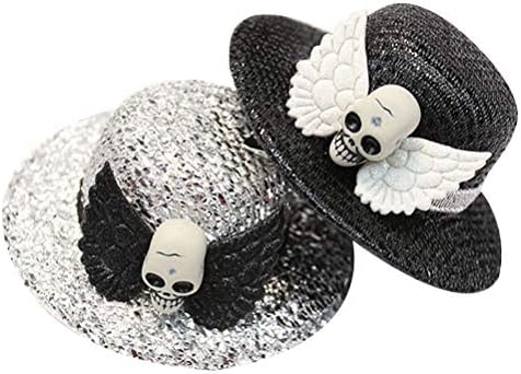 SOLUSTRE 2 бр., детска горната шапка за възрастни, декорация, празнична цилиндър, забавна декоративна шапка с череп