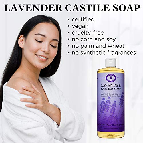 Течен сапун Carolina Lavender Castile и Веган Шоколад, Мента - Сапун с маслиново масло, за омекотяване на кожата Органични Сапун за тяло - Нежни, Овлажняващи Барове Кастильского