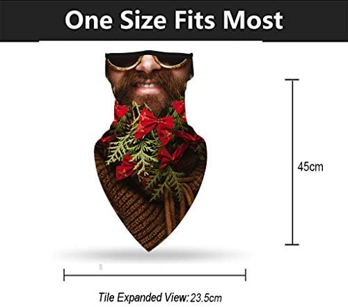 iQKA на Жените и Мъжете Коледна Шейная Гетра Ушни Линия Кърпа Маската За Лице на Фестивала на Триъгълен Шал На Лицето Спорт На Открито Покритие За Лице