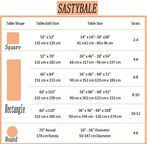 Правоъгълна Покривка SASTYBALE, 60x102 Инча От Жаккардового Дамасского Полиестер, Непромокаемая, Моющаяся, Устойчив на Бръчки, Продълговати Покривка за Кухня, Трапезария,