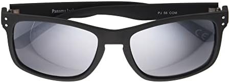 Слънчеви очила Panama Jack Мъжки Silver Flash Wayfarer Classic, Черни, 56