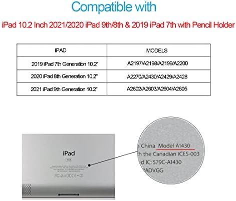 Калъф Bling, съвместим с iPad Pro 11 инча 3-то поколение 2021 с държач за моливи, Защитен калъф с мека заден панел от TPU, функция за автоматично преминаване в режим на заспиване /събуждане (бял калъф за IPAD PRO 2021)