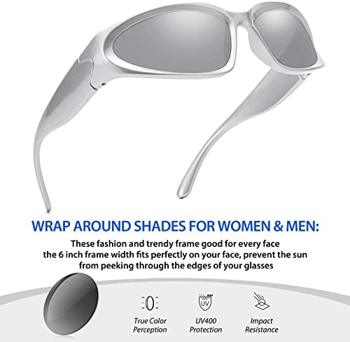 LIKSMU Wrap Around Улични Модни Слънчеви Очила за Жени И Мъже, Swift Овални Модни Нюанси