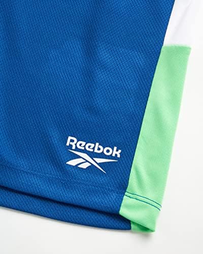 Комплект активни шорти Reebok за момчетата - 2 комплекта спортни тениски със суха засаждане и спортни шорти (Размер: 8-12)
