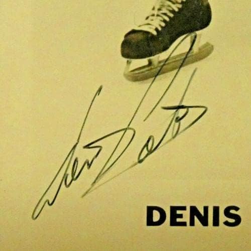 Денис Потвин Подписа хокей на снимка с размер 3.75x8 с JSA COA - Снимки на НХЛ с автограф