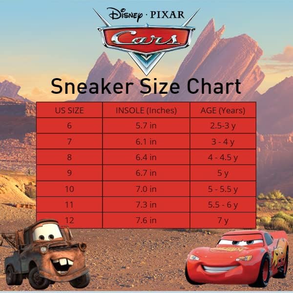 Маратонки за момчета Disney Pixar Cars Черно /Червен на цвят, с подсветка (Дете /Little Kid)