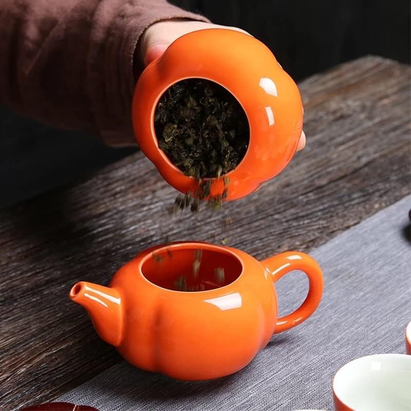 Чай TJLSS с Хурмой Ruyi, Пътен Преносим Керамични Чай, Бизнес-Подаръчен Комплект, Керамичен Чайник и Чаена Чаша с Червено Хурмой