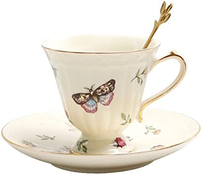 Комплект чаени Чаши, Чаени Комплекти За Жени, Чай, Комплекти за Чай, Чаени Комплекти За възрастни, Керамичен Чайник, чашата за Кафе с блюдцем с Шарени Пеперуди, Следо