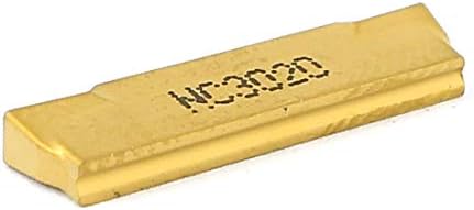 Твердосплавная плоча X-DREE NC3020 с прорезными канали с ЦПУ с дължина 16 мм, Жълт цвят, за неръждаема стомана (NC3020 Ranura de carburo ranurado CNC 16 мм de largo amarillo para acero неокисляемая