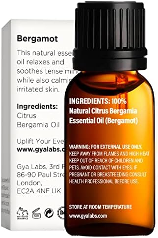 Набор от масла, Розова здравец за кожата и Бергамот за растежа на косата - Чисти Етерични Масла за Терапевтични клас - 2x10 мл - Gya Labs