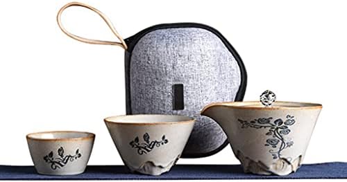 XIULAIQ Японски Ретро Преносим Пътен Чай Малък Набор от Едно Гърне с Две Чаши Пътна Капак на Купата Чаена Чаша Открит Бърз Чай Кунг-фу