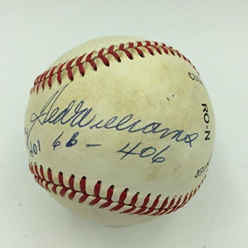 Рядко Тед Уилямс HOF 1966 . 406 Batting Ave. Бейзболен клуб JSA COA с автограф - Бейзболни топки С Автографи