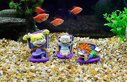 Комплект за декорация на аквариум Penn-Plax часа rugrats от 3 теми - Включва Томи, Чъки и Andzelika – Малко