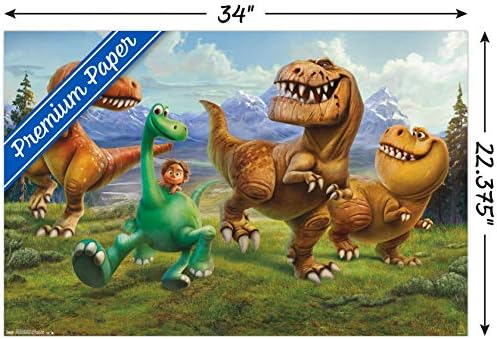 Trends International Disney Pixar Вид динозавър - Група Стенен плакат, 22,375 x 34 Премиум-плакат и комплект за закрепване