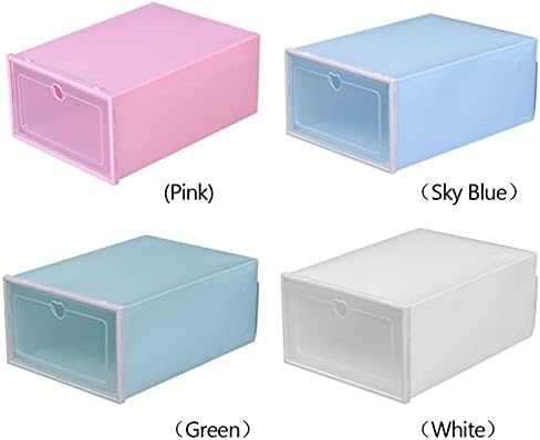 ZSFBIAO Кутия за съхранение на обувки С Дебела Прозрачна Пластмасова клапа, Прахоустойчив, плъзгащо се чекмедже, Рафтове, Стеллажный Дисплей, Органайзер за съхранение, Единична кутия За съхранение на обувки (Цвят: C)